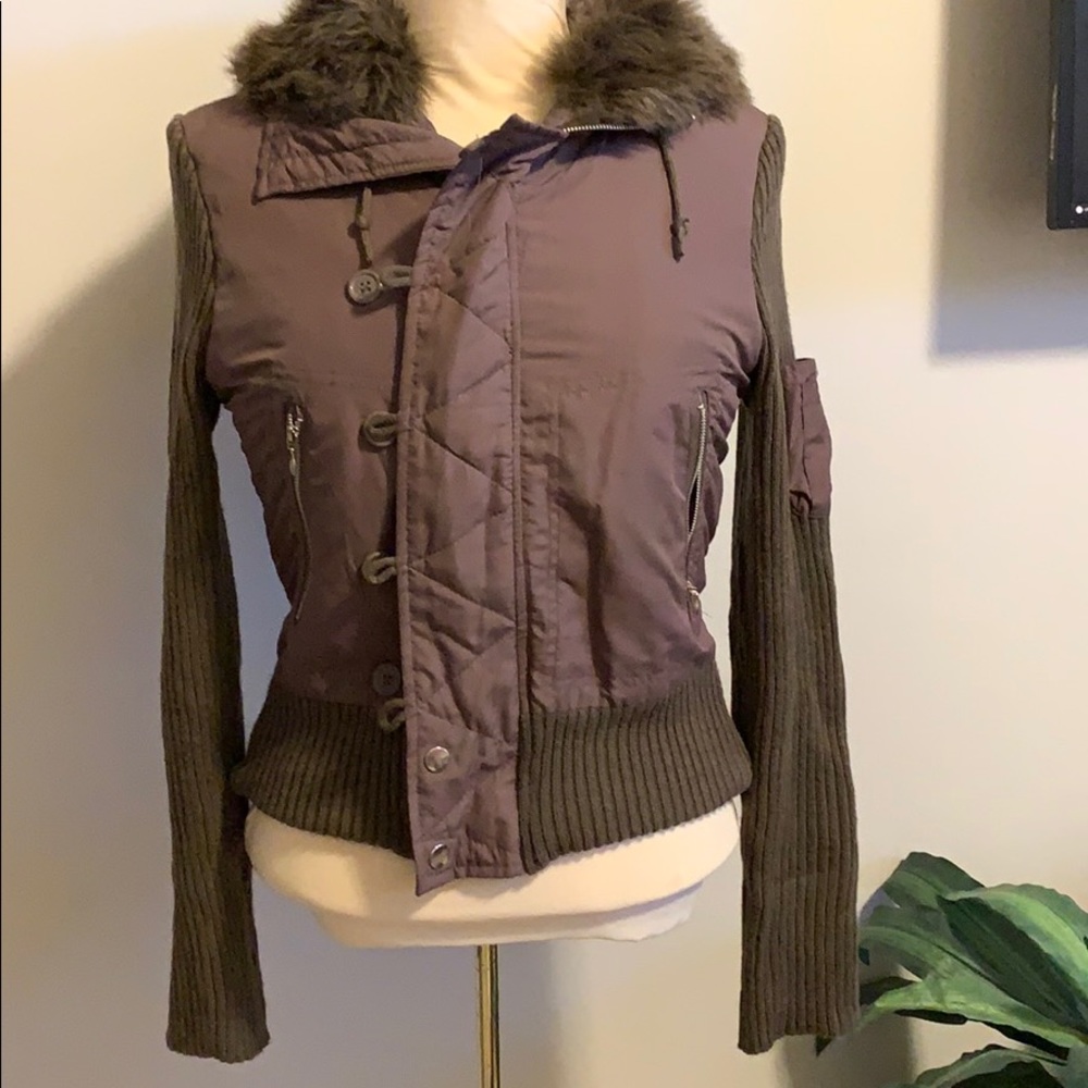 Faux fur juniors jacket